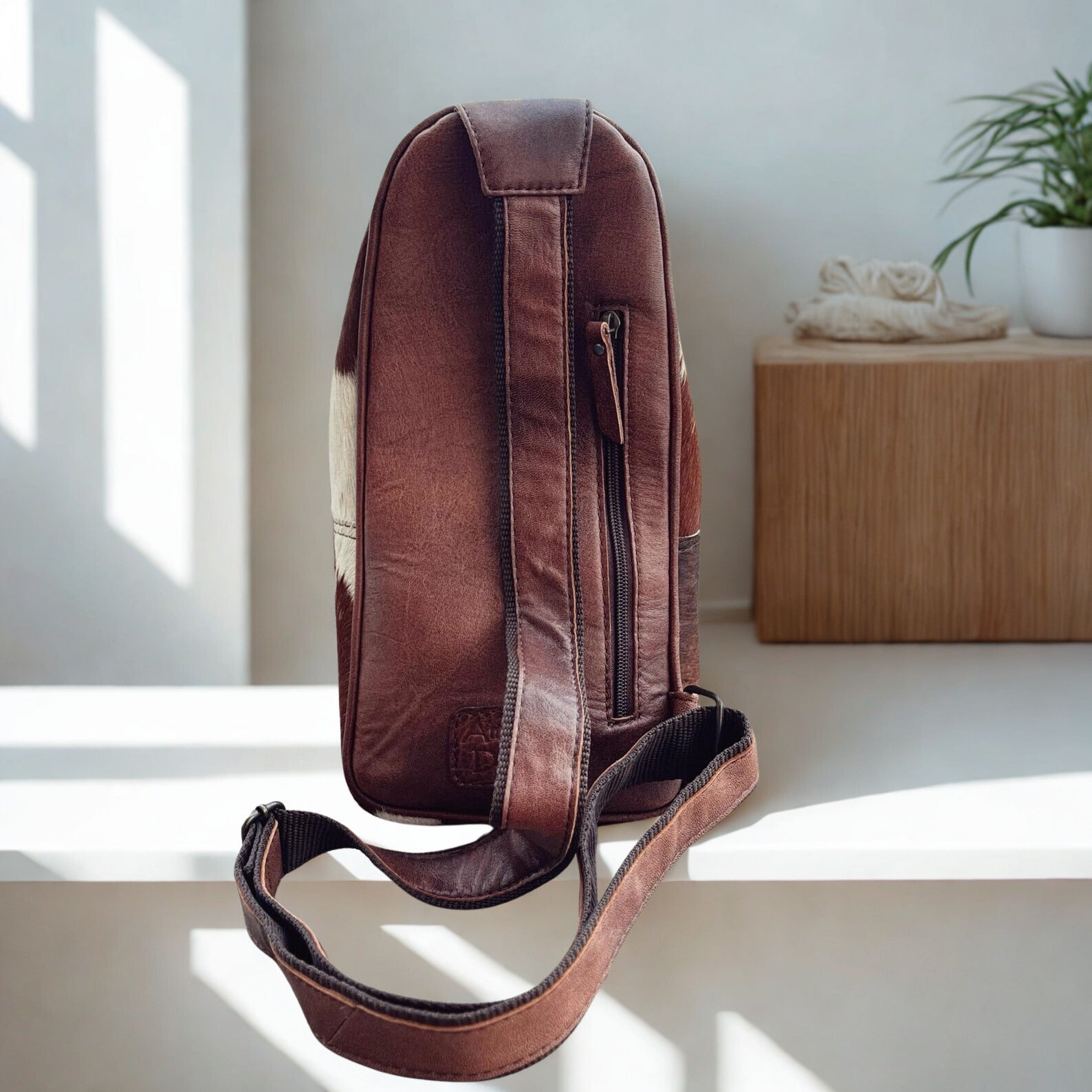 Handmade Genuine Leather Sling bag and Western Cowhide Crossbody bag